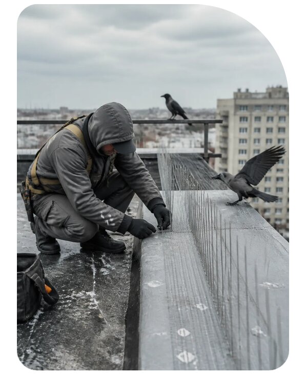 Защита от ворон под ключ в Махачкале по цене от 5178 р. | Сенат-Мхч